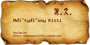 Mátyássy Kitti névjegykártya